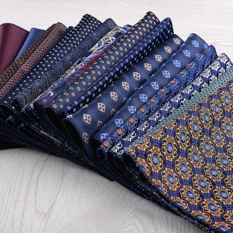 Fashion Print Dot Pockets Square 22cm*22cm High Quality Handkerchiefs for Man Party Business Office Wedding Gift Accessories