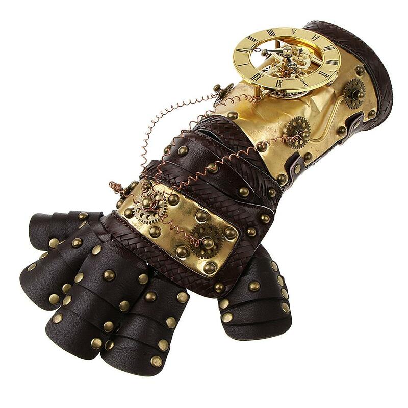 Gothic Steampunk Leder Armband Manschette Vintage Kostüm Kostüm