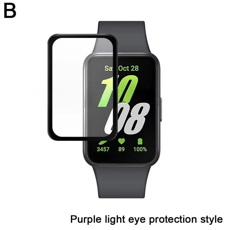 Protetor de tela para Smartwatch, filme 3D Soft Watch, não vidro, Fit 3, U2d4