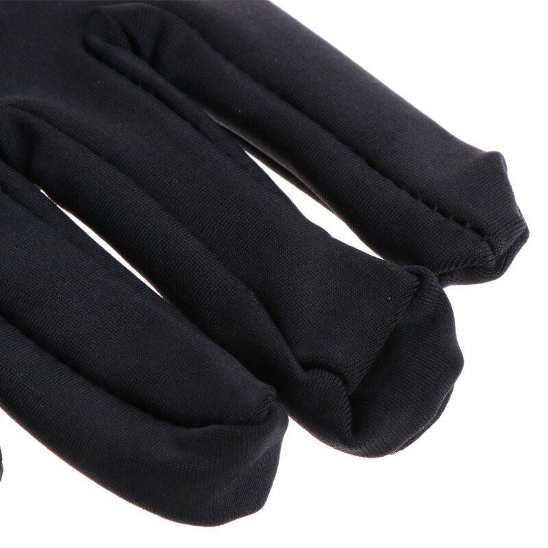 Praktische Schmuck handschuhe Handgelenk handschuhe Schwarze Handschuhe arbeiten zum Schutz von Münz inspektions handschuhen zum Abholen von Juwelen 066c