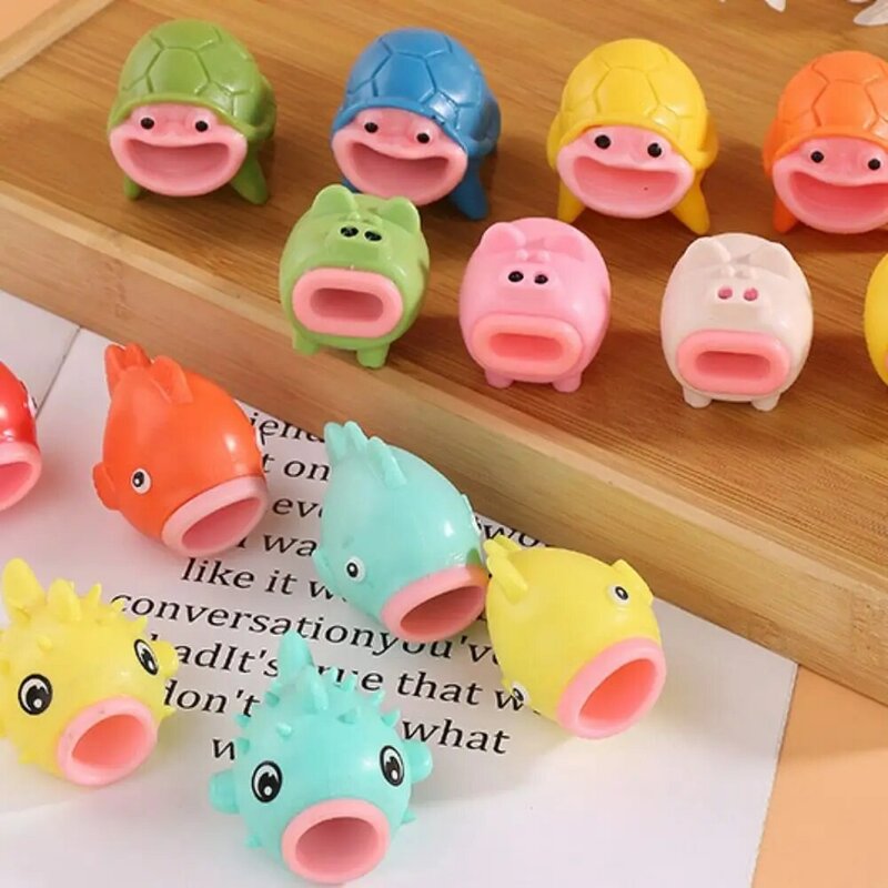 Stretch Squeeze Squeeze Brinquedos sensoriais, Cartoon Fish Fidget Brinquedos, Globefish, Tartaruga macia, cozinha