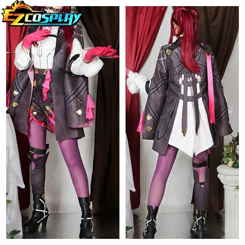 Game Honkai Star Rail Cosplay Kafka Wig Hair Harness Plus Size Cosplay Costume Uniform Male Female Halloween Party Outfit
