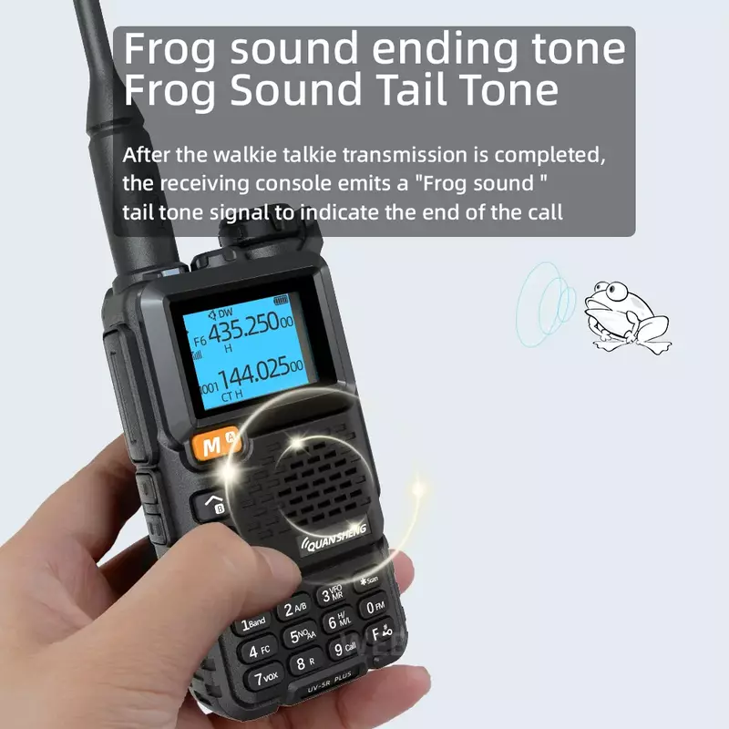 AliExpress Collection Quansheng-walkie-talkie portátil UV 5R Plus, Radio Am Fm bidireccional, conmutador, estación VHF, receptor K5, juego inalámbrico Ham de largo alcance