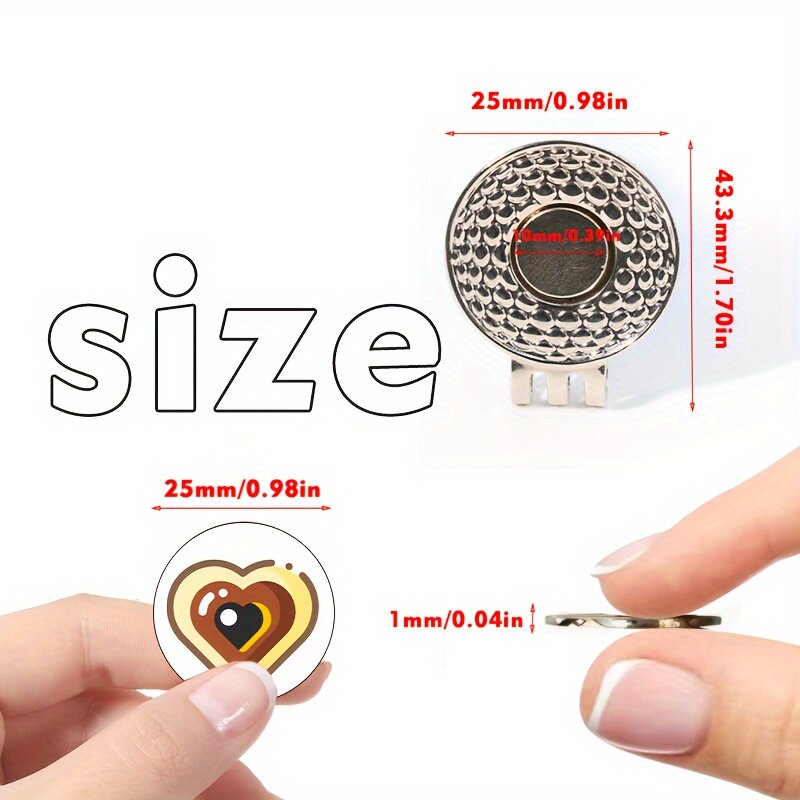 25mm Magnetic Metal Golf Ball Marker - Gear For Enthusiasts,Personalized service customization, Perfect Golf Gift For Men & Wome