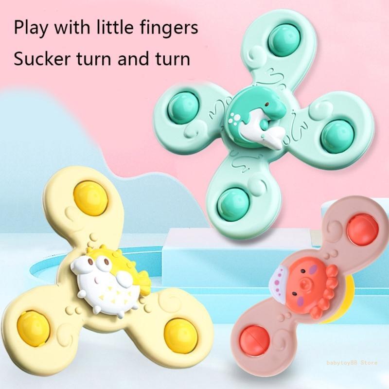 Y4UD Pegangan Tangan Spinner Mainan Mandi Bayi Kursi Tinggi Mandi Kolam Renang Set Permainan Air