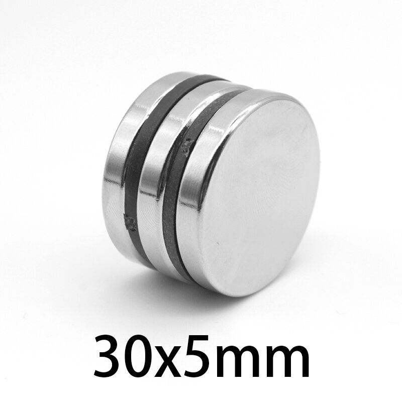 1/2/5/10/15 pz 30x5mm disco terre Rare magnete al neodimio N35 potenti magneti permanenti 30x5mm magnete di ricerca rotondo sfuso 30*5mm