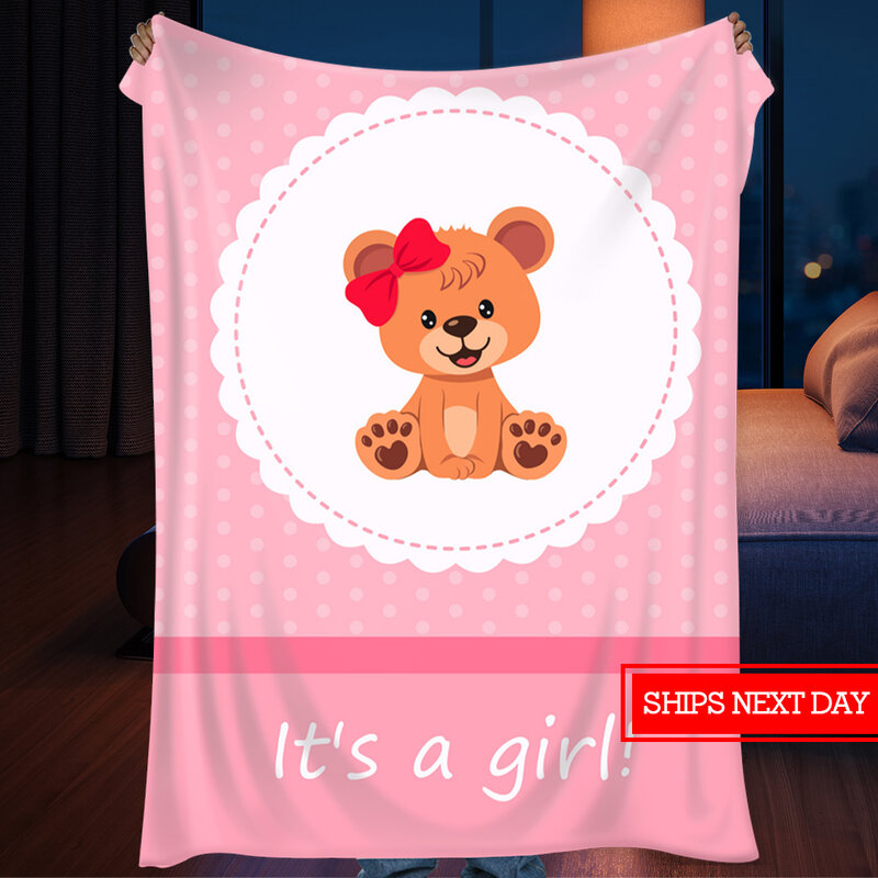 Coperta da principessa per ragazza, coperta di flanella per bambini morbida e confortevole, coperta per divano letto carina, compleanno di natale per bambini