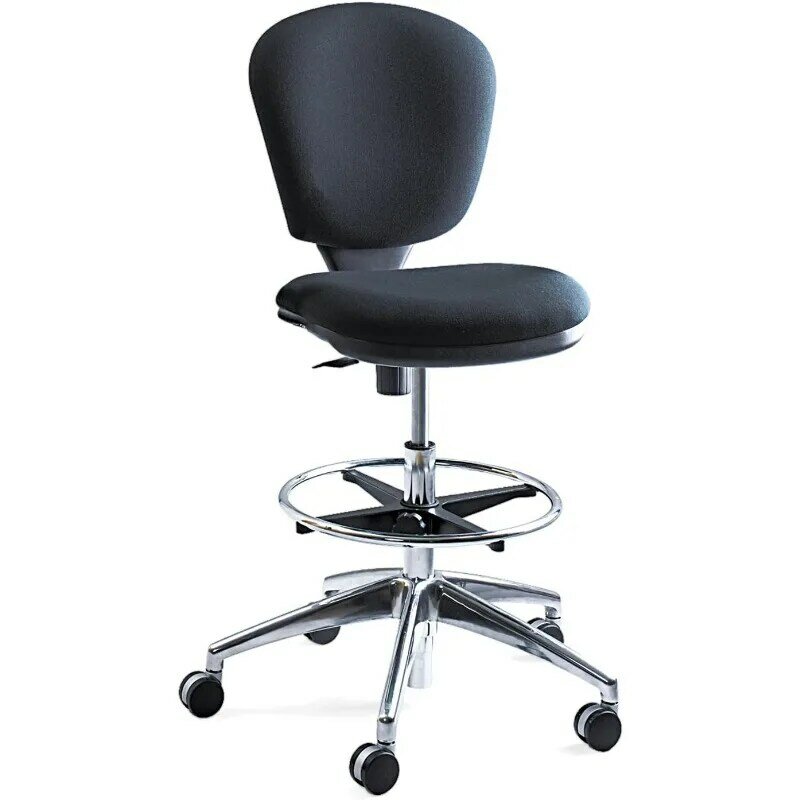 Safco 메트로 확장 높이 의자, 인체 공학적, 공압 높이 조절 가능, 무거운 패딩 및 3495BL 조절 가능, 제품