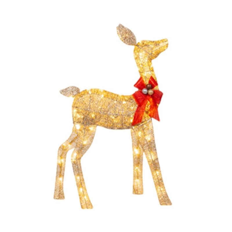 Świąteczne oświetlenie jeleni bateriami guzikowymi do dekoracji na zewnątrz
