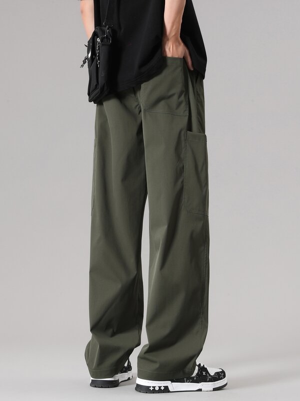 Pantalon de survêtement décontracté pour homme, mode coréenne, proximité, taille Wstring, sport, droit drapé, fjed, printemps, été