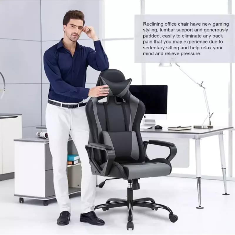 Sillas de oficina ergonómicas para juegos, silla de escritorio barata, silla de computadora ejecutiva para tareas, soporte trasero, moderna, ejecutiva ajustable