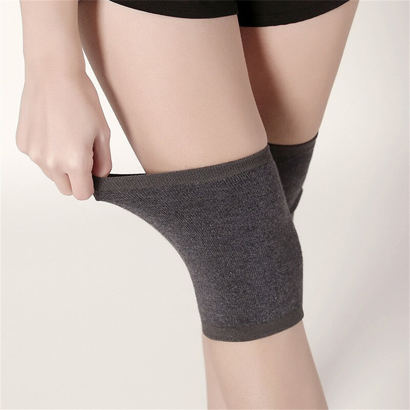 1 Pair Thicken Thermal Knee Pad Leg Warmer Elastic Towel Knee Support Joint Pain Compression Sleeves for Dance Ski Cycling
