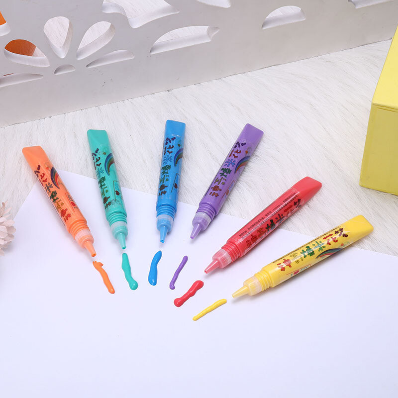 3D Magic Popcorn Pens Puffy 3d Art Safe Pen For Greeting Xmas Birthday Cards Bubble Pen Diy Handmade Pen Kids Christmas Gifts