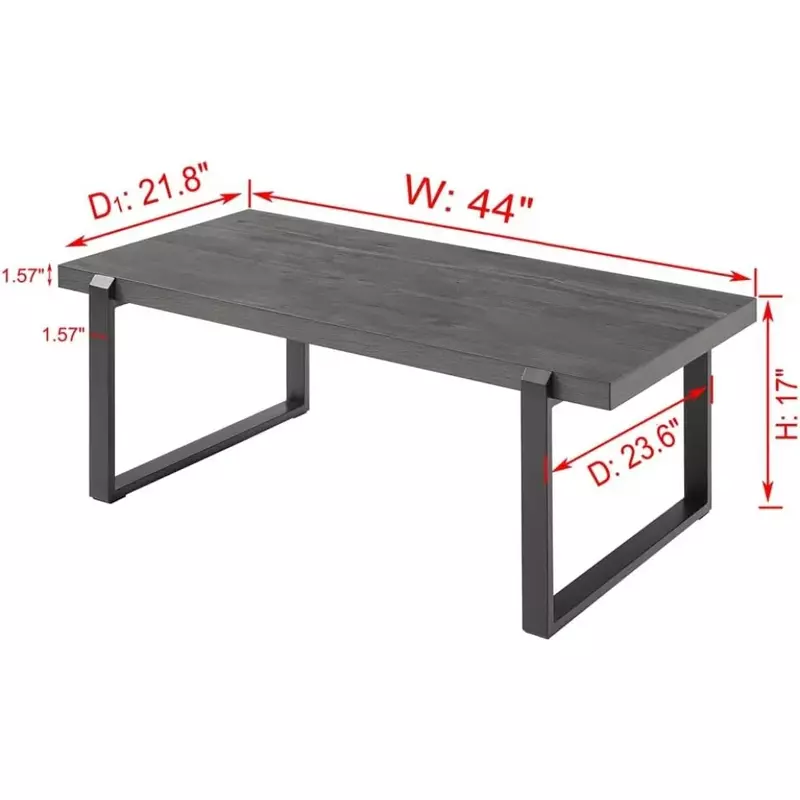 Coffee Tables Grey Furniture Modern Cocktail Table for Living Room Rustic Wood and Metal Center Table Free Shipping Café