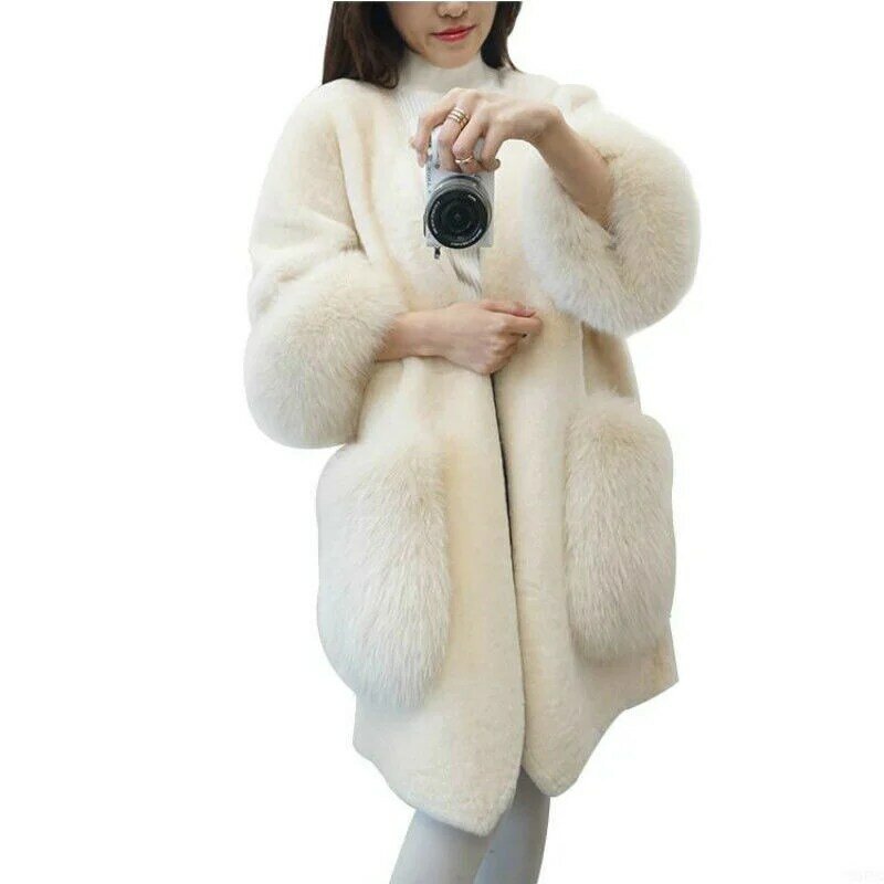Donne inverno nuovo cappotto di pelliccia imitazione di media lunghezza bellezza lana di agnello visone cappotto allentato femminile finta lana di volpe giacca di lana tagliata di pecora