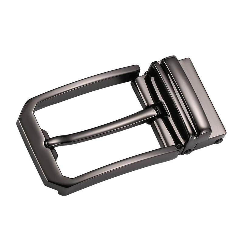 Hebilla de cinturón de Metal para hombre, correa de cuero Reversible de lujo para cinturón de 32mm-34mm, accesorios de repuesto, hebilla de Pin rectangular