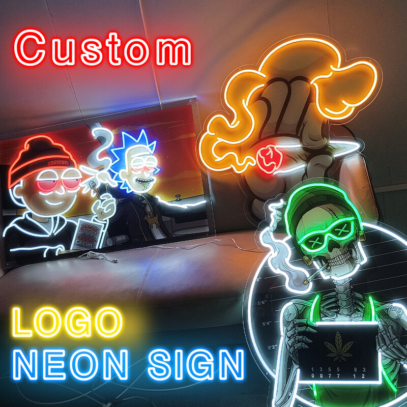 Insegna al Neon insegna personalizzata per logo aziendale, Neon LEd personalizzato di grandi dimensioni, insegna con Logo aziendale, insegna con logo personalizzato, insegna con logo con stampa UV led