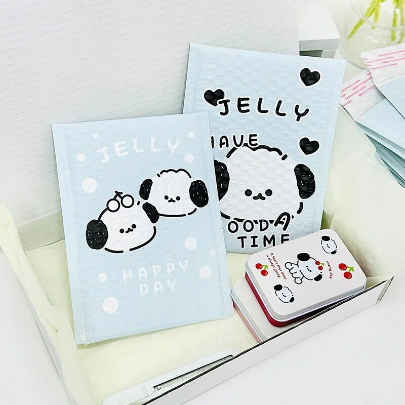 10Pcs 15x20cm Small Bubble Envelope Cute Dog Printed Bubble Bag Blue Plastic Shipping Envelopes for Jewelry Gift Packaging Pouch