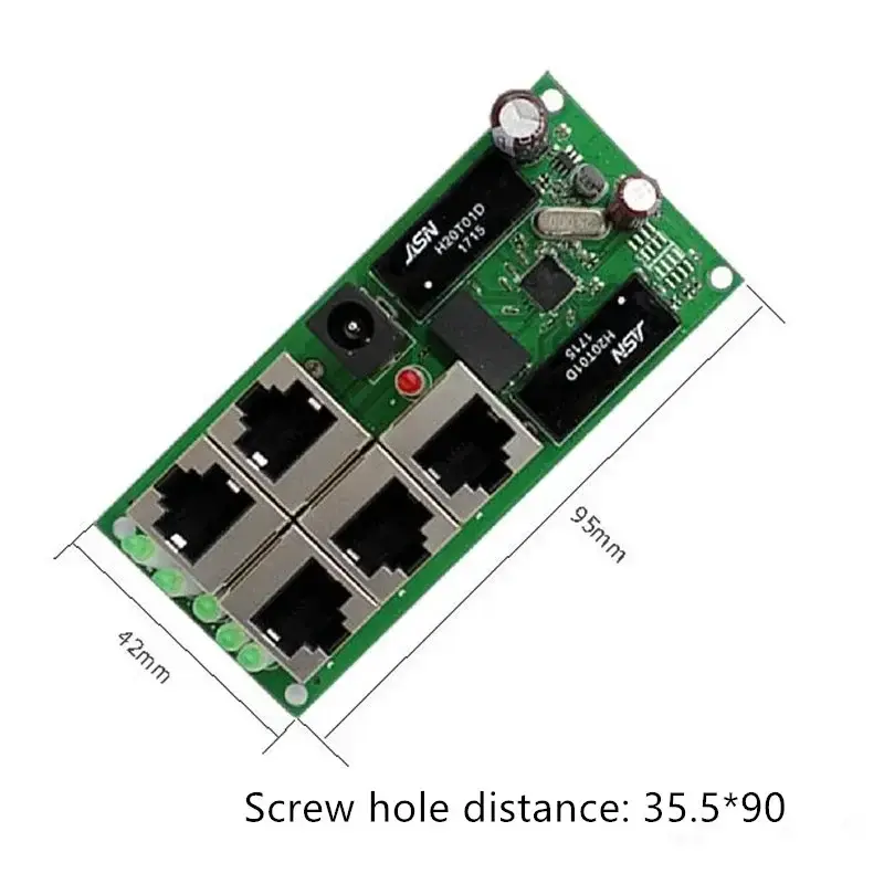 Hoge Kwaliteit Mini Goedkope Prijs 5 Poort Switch Module Manufaturer Bedrijf Pcb Board 5 Poorten Ethernet Netwerk Switches Module