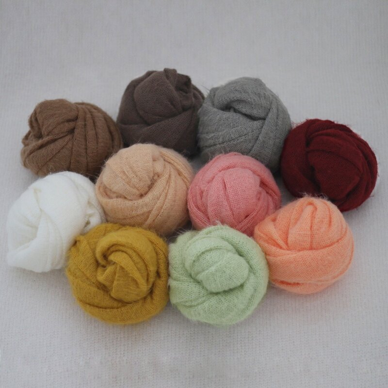 10 color Newborn Photography Props Baby Wraps Photo Shooting Accessories Photograph Studio Blanket  Mohair Elastic Fabric