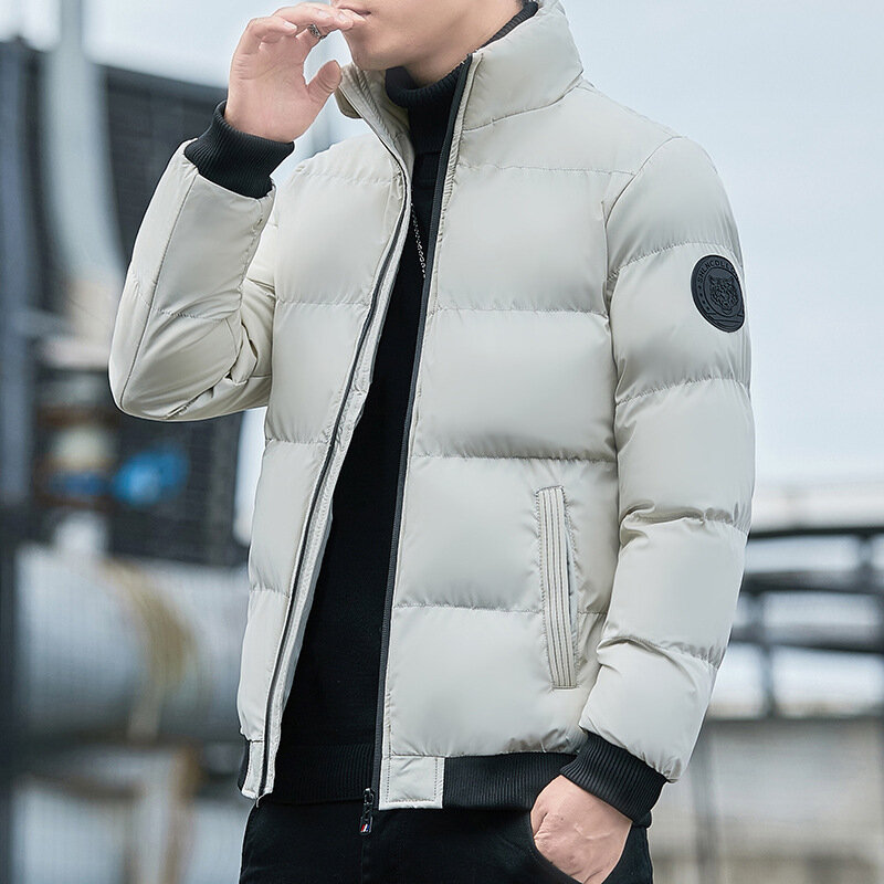 2022 Winter New Middle-aged and Young People's Thickened Warm Oversized Stand Collar Men's Cotton Padded Jacket