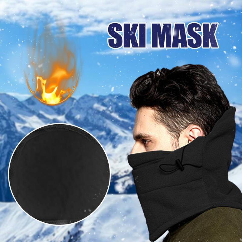 Ciepła maska narciarska zimowa czapka maskująca podszyty polarem pełna twarz osłona wiatroszczelna czapka zimowa dla zimna pogoda mężczyzn kobiet