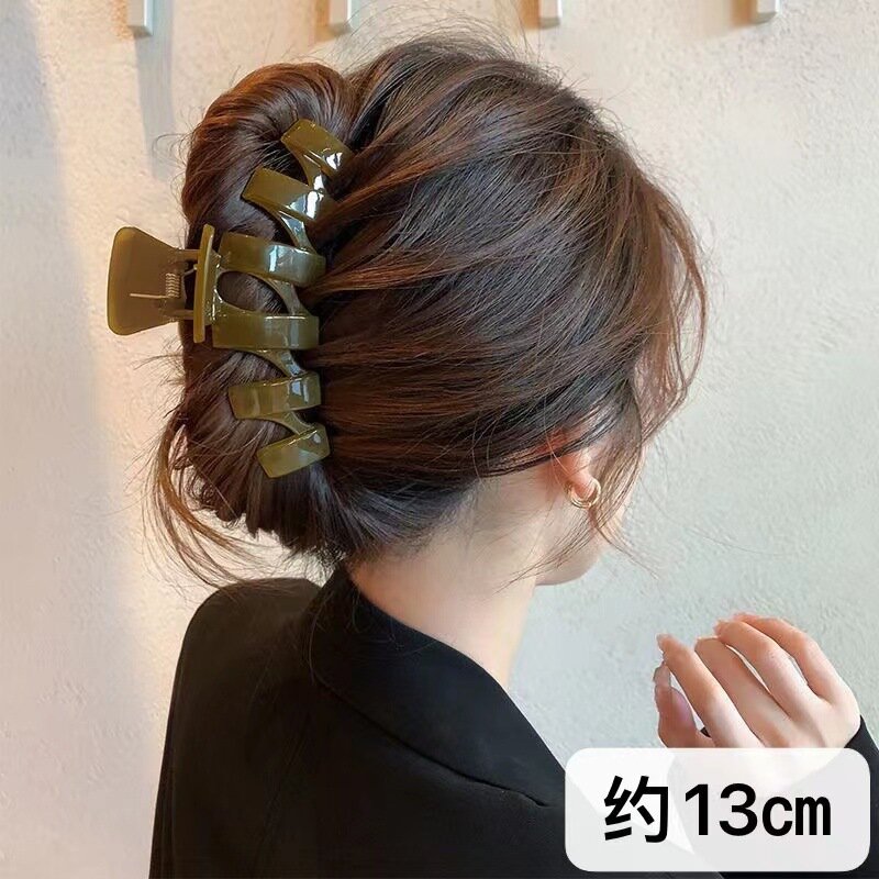 New Large Oversize Acrylic Hair Claw Crab Women Solid Plastic Big Shark Hair Clips Big Barrettes Hair Accessories Girls Hairpin