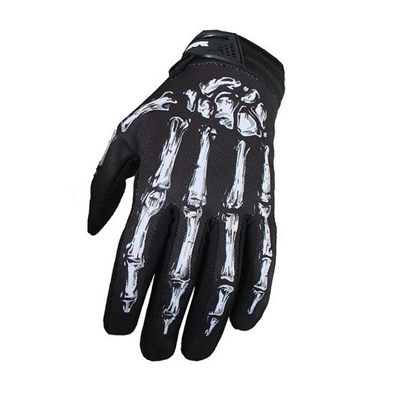 Czarne rękawiczki czaszka łapa palec motocyklowy Halloween przerażający dorośli mężczyźni i kobiety na rowerze