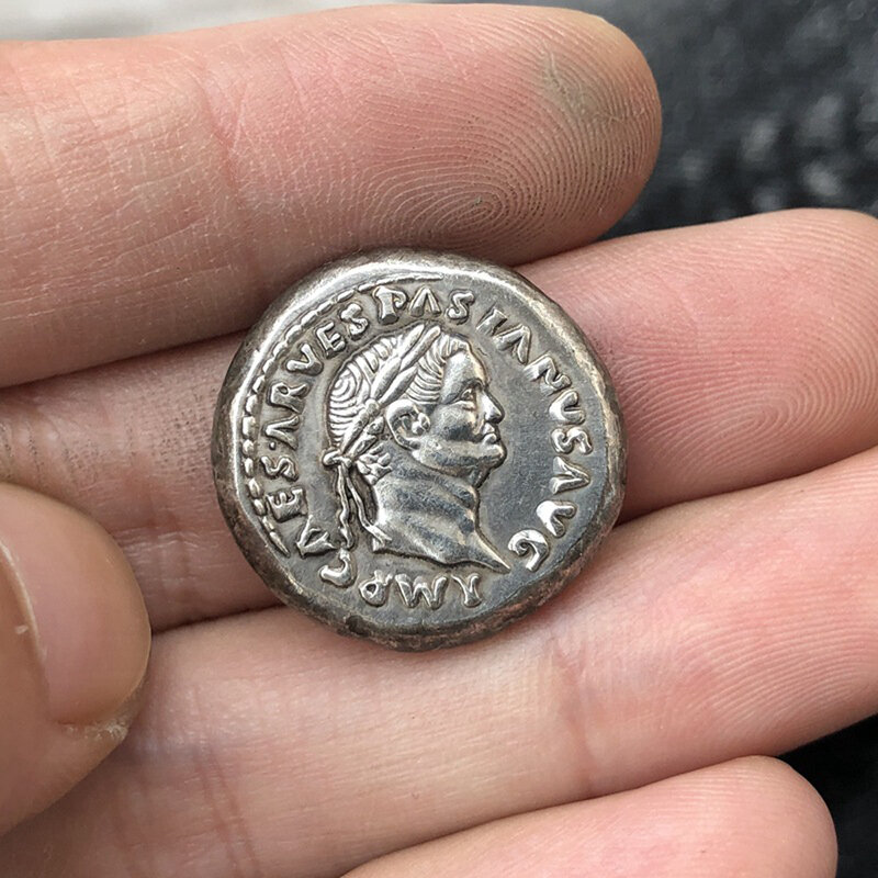 Moneda de lujo antigua gran Europa romana divertida 3D, moneda de arte novedosa/moneda conmemorativa de la buena suerte, bolsillo divertido + bolsa de regalo