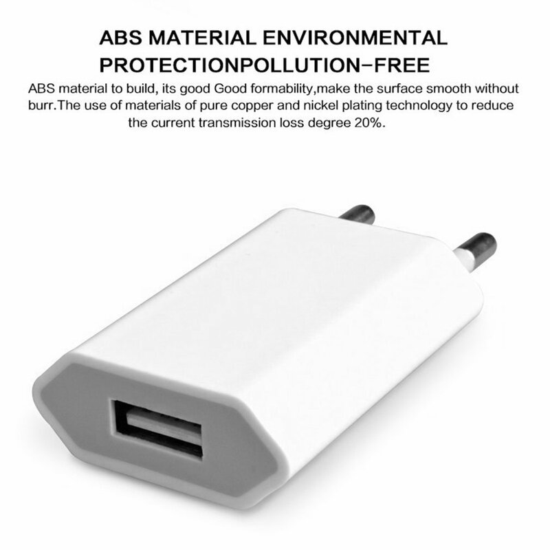 Cable USB de pared para viaje, adaptador de corriente de 500ma, enchufe europeo, Compatible con almohadilla de teléfono y tableta