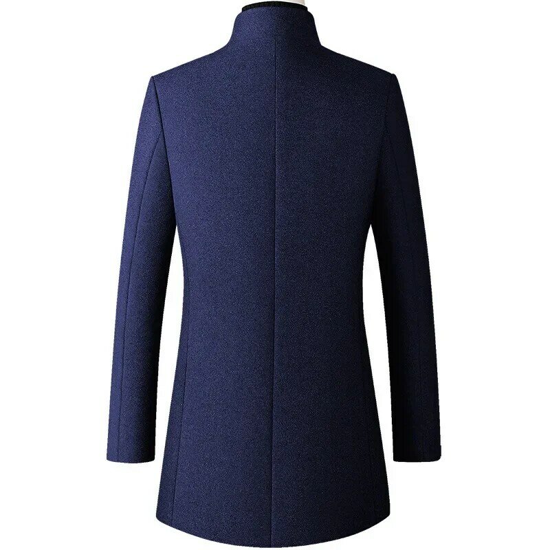 BROWON-Veste longue en laine pour homme, manteau d'affaires décontracté, coupe-vent résistant, nouvelle collection automne et hiver 2024