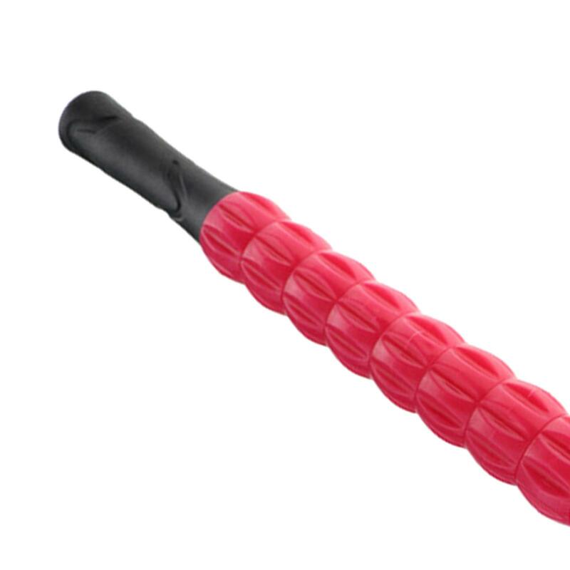 عصا بكرة العضلات المحمولة للرياضيين ، عصي تدليك لكامل الجسم ، أحمر وردي ، 2 ×