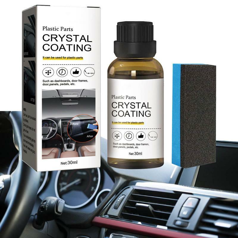 Pasta de restauración de cuero de plástico para Interior de coche, restauración de plástico con esponja, líquido de larga duración, mantenimiento