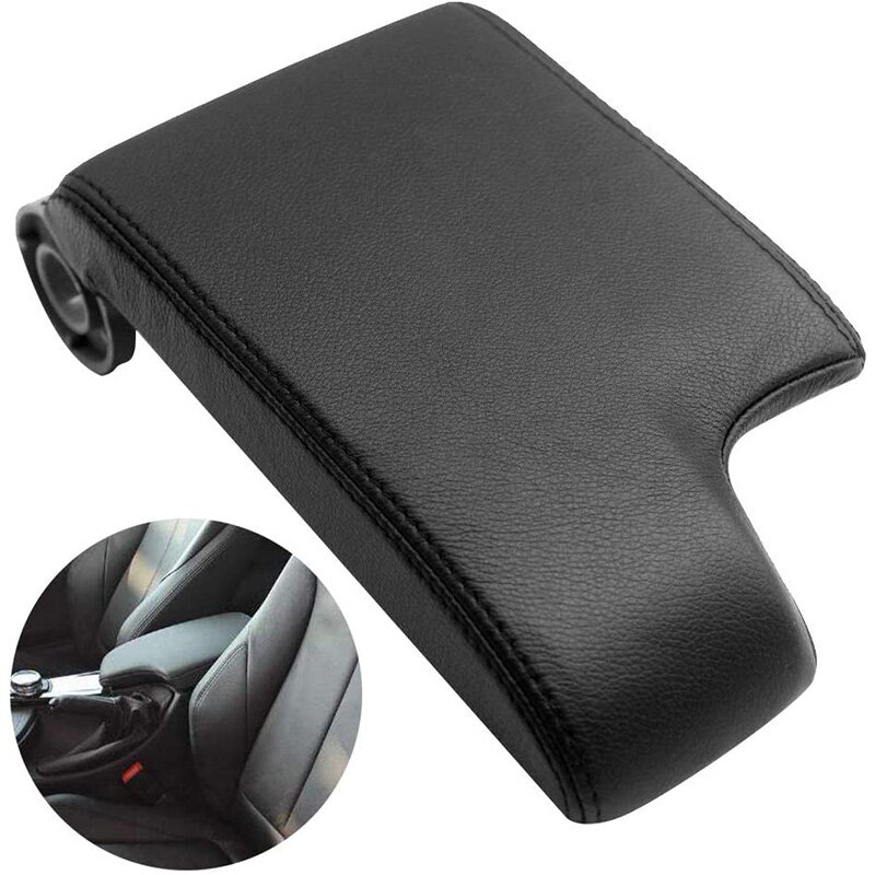 Armrest Box Cover, Leather Console Armrest Lid Cover Armrest Box Protector for BMW E46 3 Series