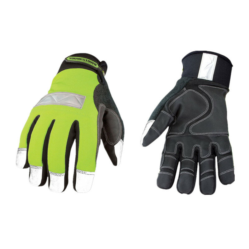 high visibility 100% waterproof and windproof warmth durability safety glove(Medium/Large/X-Large,green)