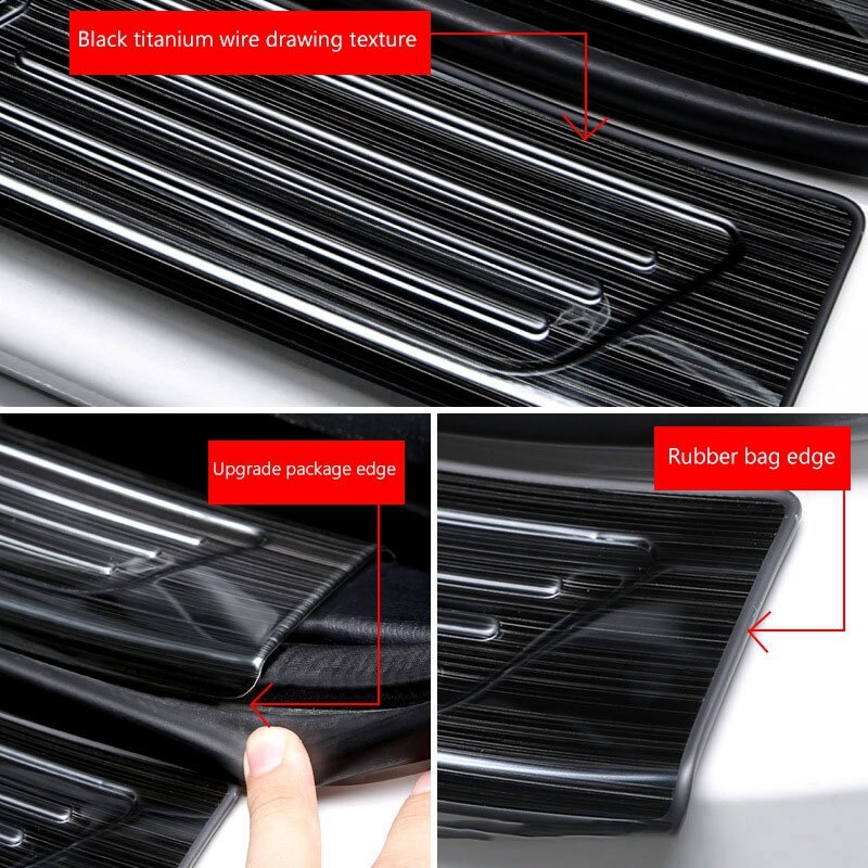 Car External Door Sill Strip Welcome Pedal Protection Sticker Trim Threshold Anti-Skid Plate for Mazda CX-5 2017-2020