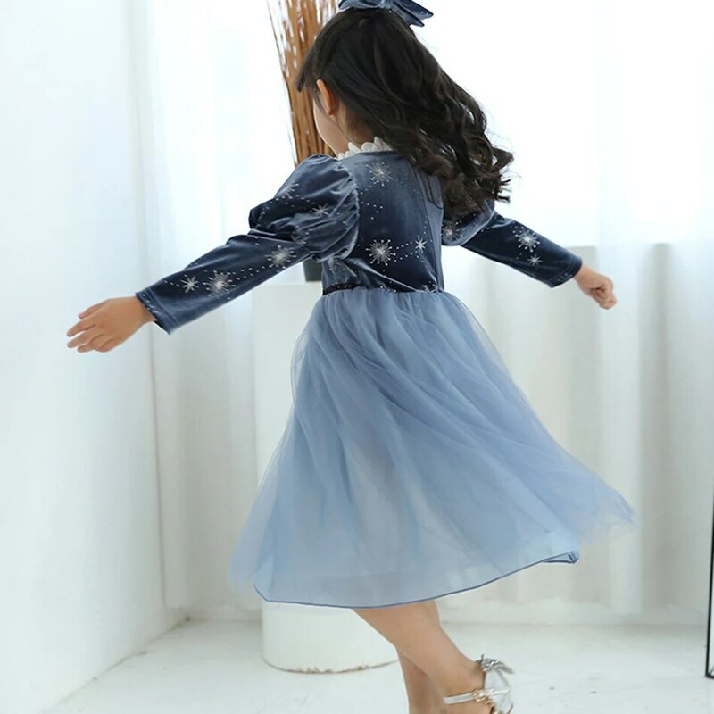 Disney-vestido de princesa Frozen Aisha para niña, ropa de Anna para fiesta de graduación, versión coreana, Invierno