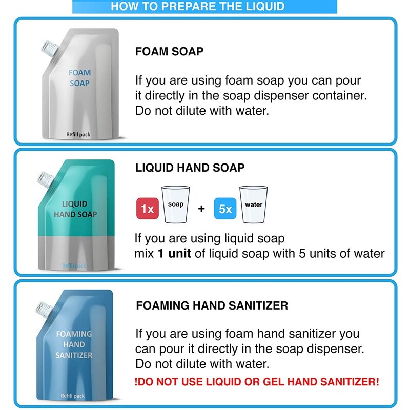 Automático Touchless Foam Soap Dispenser com Motion Sensor, ótimo para prato e mão