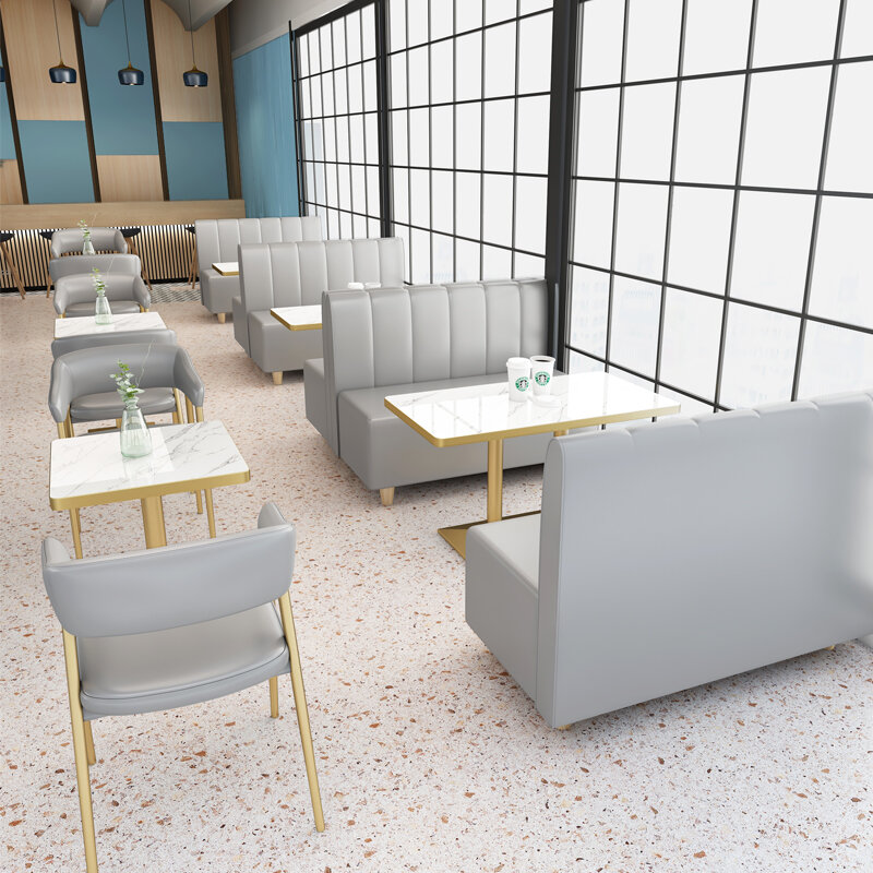 Stalowa designerska stoliki do kawy kwadratowa designerska złota podłoga minimalistyczna biały stolik kawowy restauracja Huismeubilair meble hotelowe