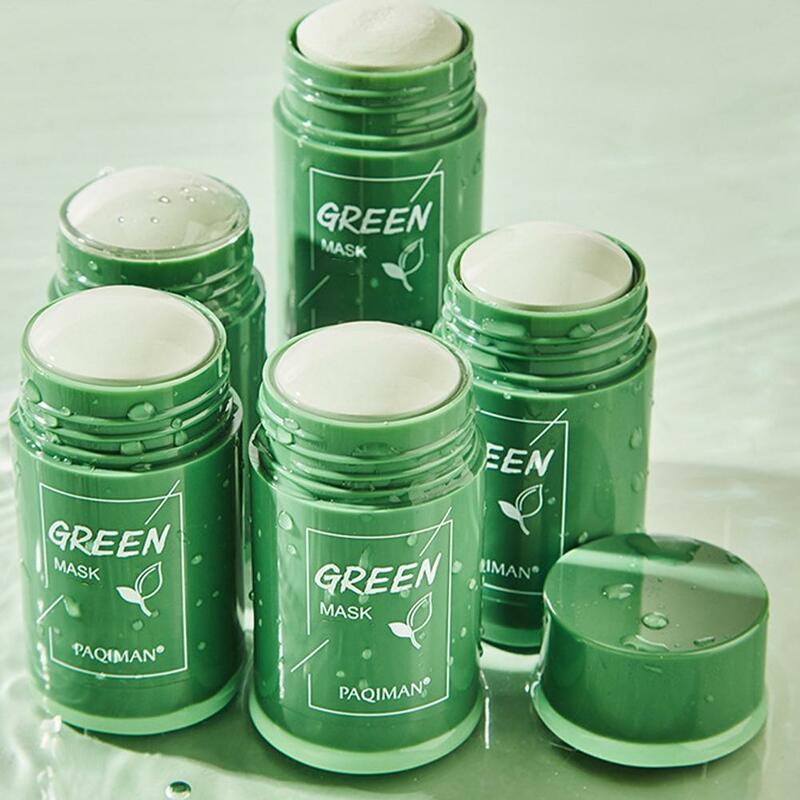 Masque de boue au thé vert pour le nettoyage du visage, anciers nettoyant, frottis, acné, rétrécissement, points noirs, hydratant, nettoyage en profondeur, pores de film
