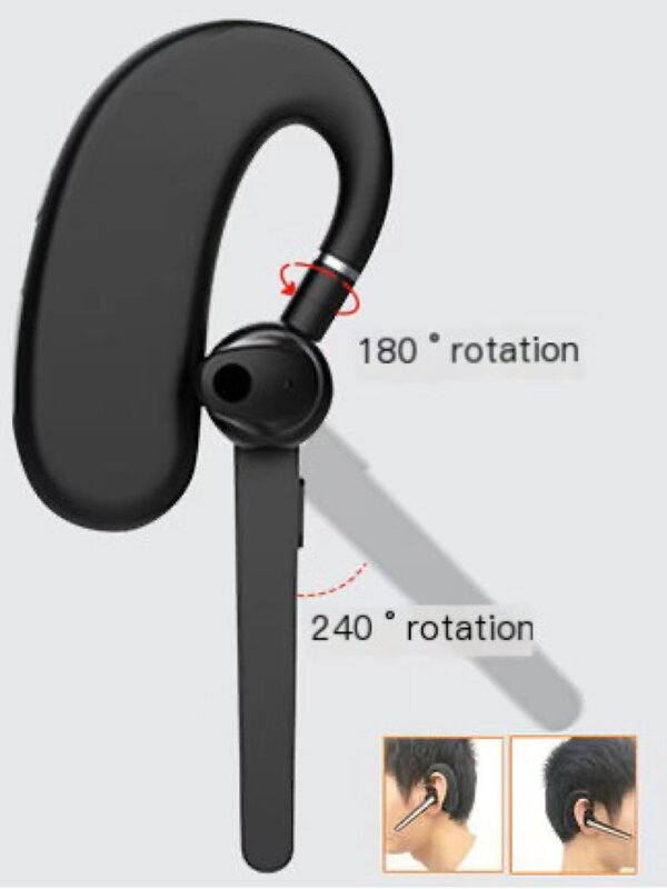 Sinorise-SR-615 Ear-Hook Walkie-Talkie, Mini Bluetooth, orelha suspensa para uso em hotel