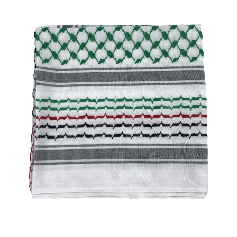 Mens Shemagh Scarves Keffiyeh Square Scarf Geometric Jacquard Arab Headscarf Multifunctional Bandana Shawl Wrap DropShip