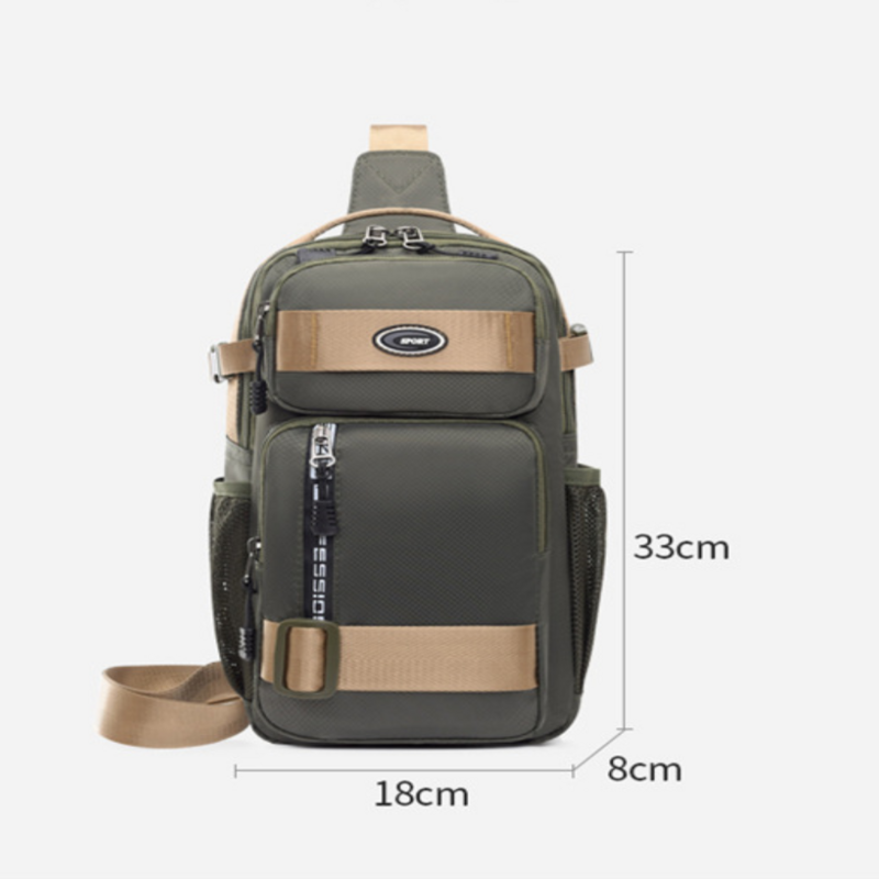 Многофункциональная сумка через плечо, практичная нейлоновая вместительная Спортивная нагрудная сумка, дорожная сумка