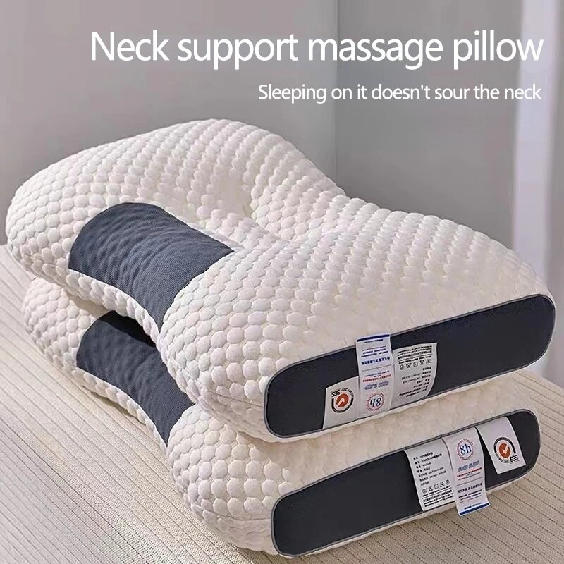 Cuscino cervicale ortopedico per il collo aiuta a dormire e proteggere il cuscino per il collo cuscino per massaggio SPA in fibra di soia per la casa per dormire