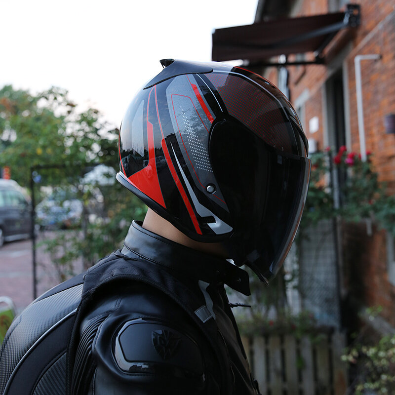 남녀공용 전기 오토바이 헬멧, 사계절 하프 헬멧, DOT