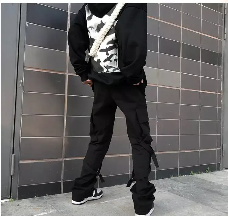 HOT 2023New men pants high street fashion cargo pants men's street hip-hop fashion men's trousers in Europe and America