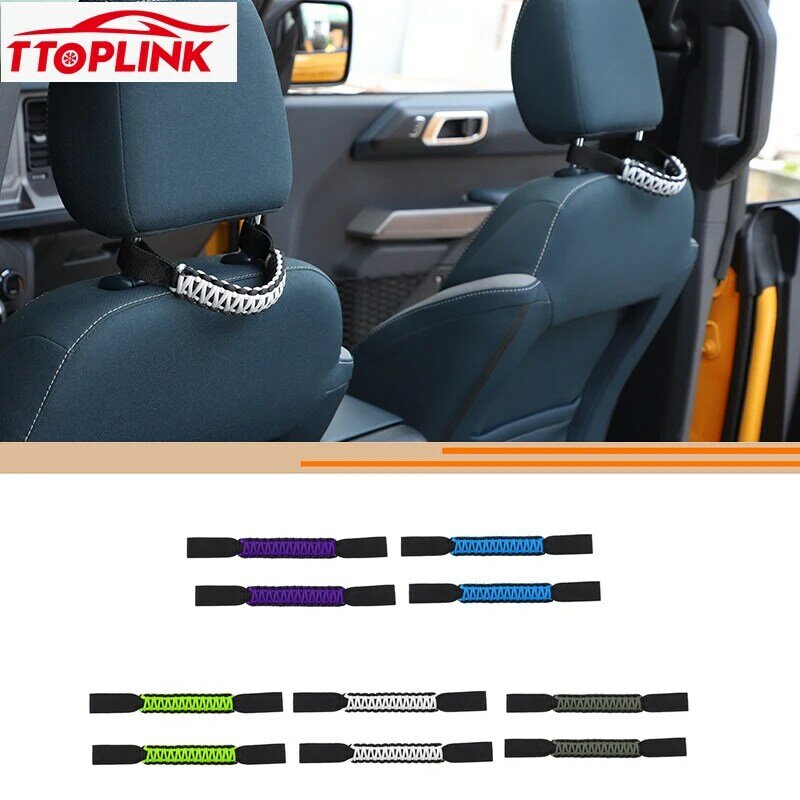 Car Interior Seat poggiatesta maniglia ombrello corda per Ford Bronco per Jeep Compass Seat Hand Strap accessori auto universali