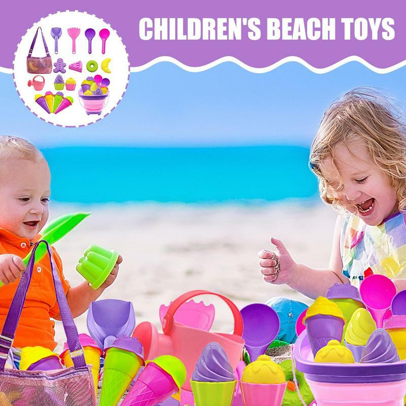 Kinderen Strand Zand Speelgoed Set 23 Stuks Milieuvriendelijke Zandbak Speelgoed Kit Strand Speelgoed Speelgoed Set Met Netzak Zand Mallen Emmer Shovel Voor