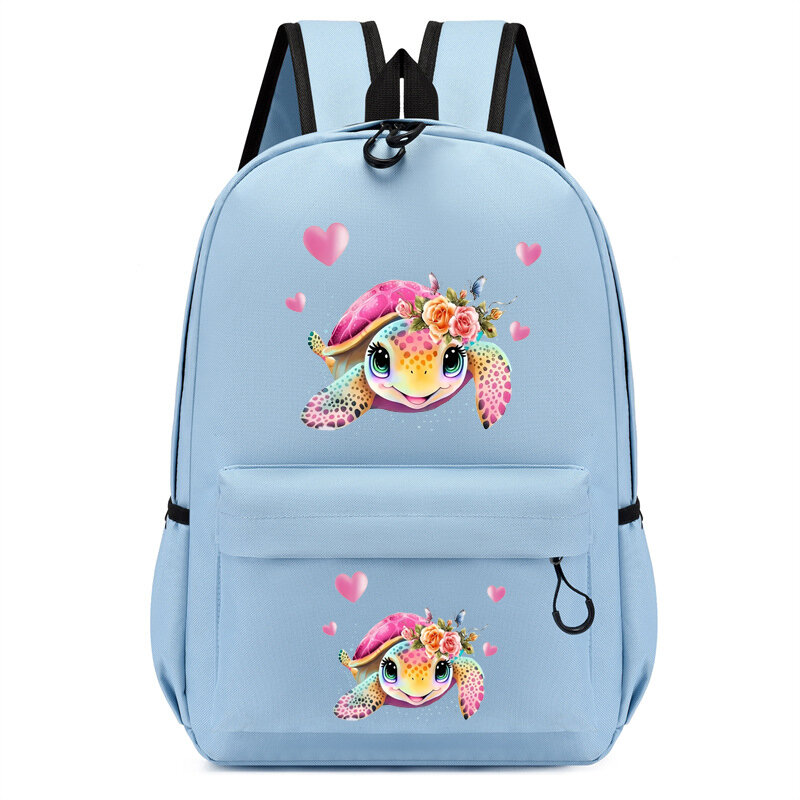 Children Bagpack Watercolor Sea Turtle Girl Backpack Kindergarten Schoolbag Kids Anime Cartoon Girl Bookbag Travel School Bags