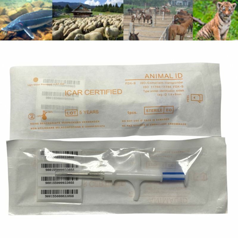 U75A Animal Microchip Implanter Kit ISO11784/785 FDX-B Chips Pet ID Microchip Implant Set for Dog for Cat Veterinary Manageme